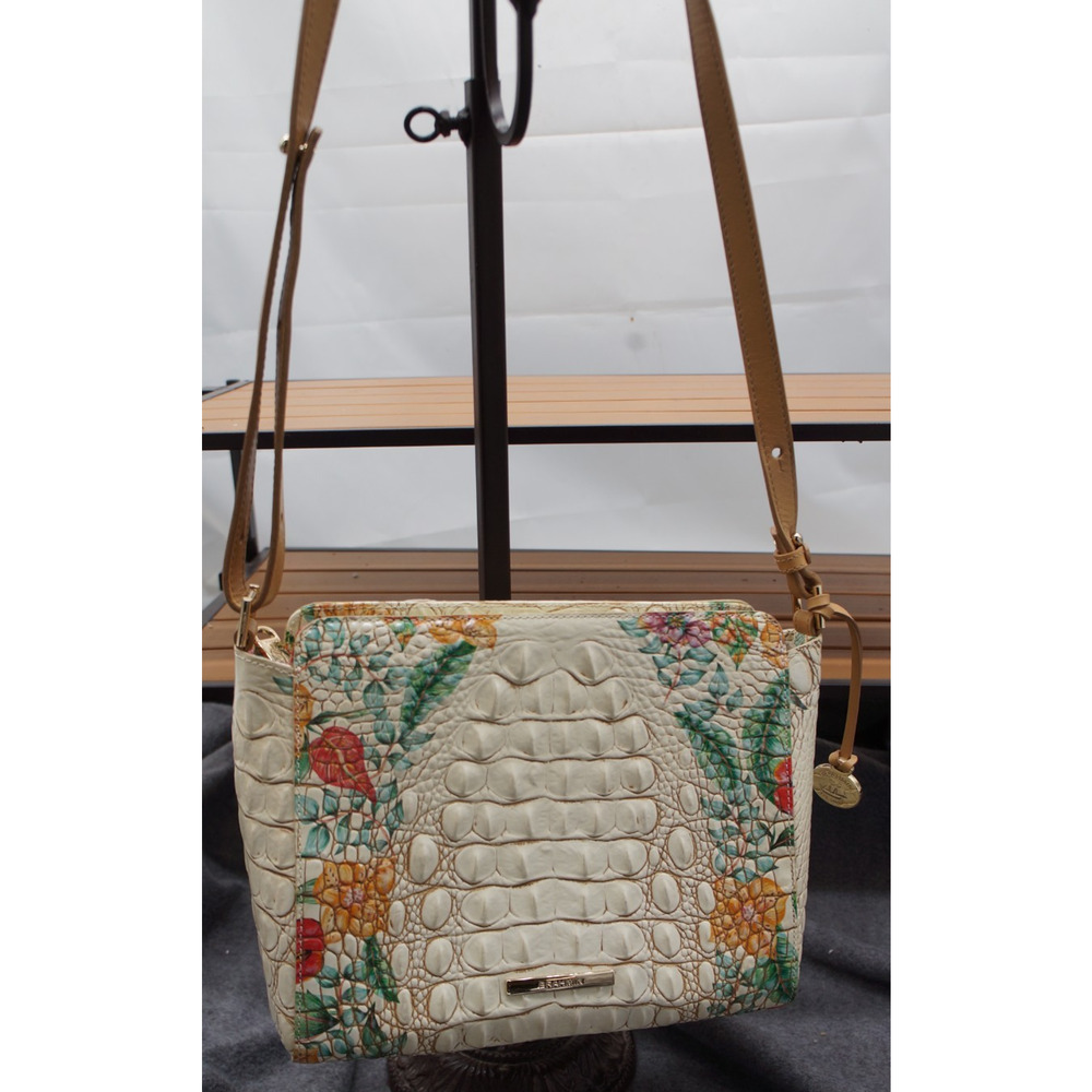 Brahmin Carrie Crossbody Bag Ivory Tahiti Leather